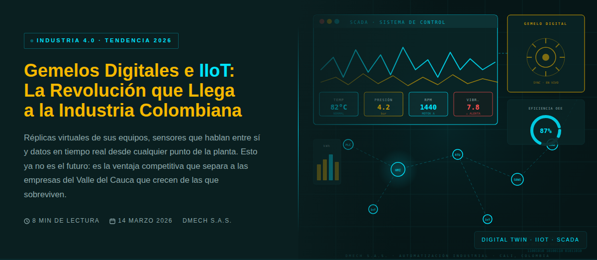 Gemelos Digitales e IIoT: La Revolución que Llega a la Industria Colombiana