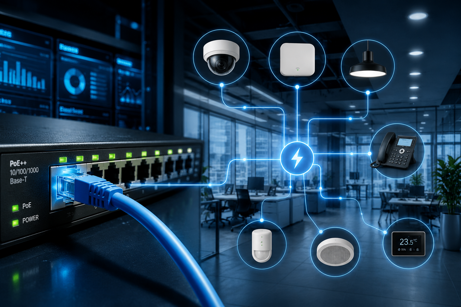 Tu cableado ya no solo lleva datos: también está cargando tu oficina