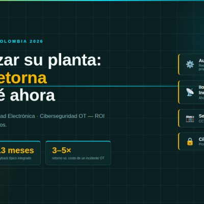 Modernizar su planta en Colombia en 2026: cuánto cuesta, cuánto retorna y por qué este es el momento
